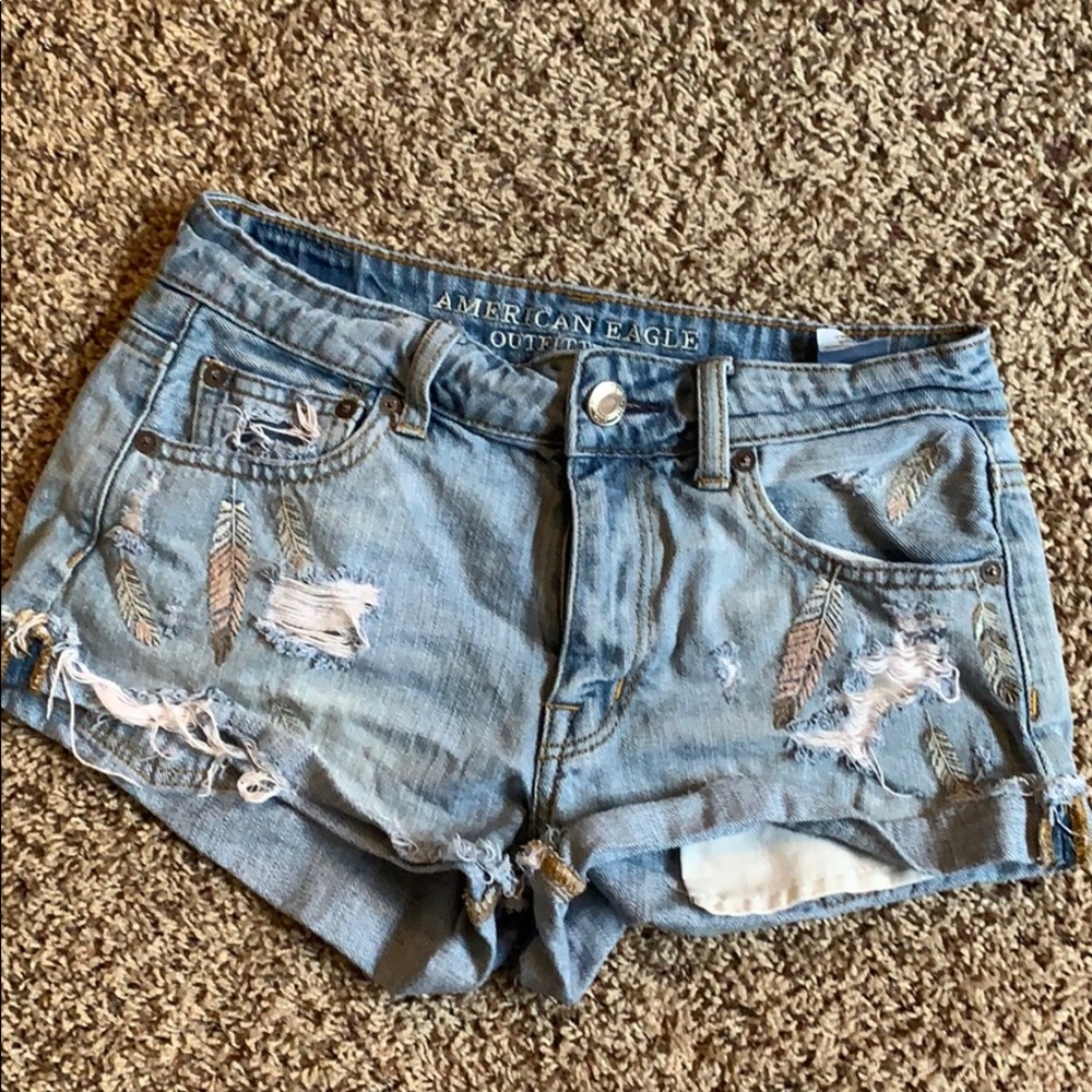 High Rise American Eagle Jean Shorts